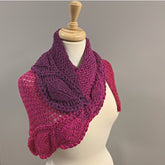 Embossed Leaves Vortex Shawl - Bonita Patterns